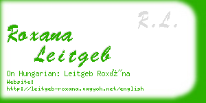 roxana leitgeb business card